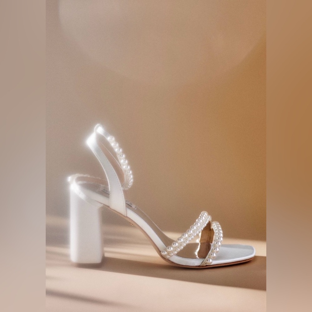 Badgley Mischka Feisty Pearl Block Heels
